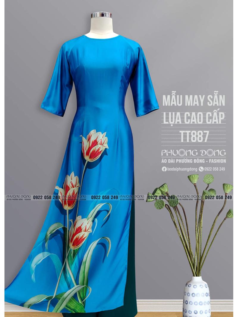 Áo Dài Truyền Thống Lụa Cao Cấp TT887